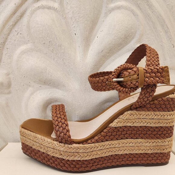 SCHUTZ Women's Nani Espadrille Platform Wedge Sandals HAZEL US 6.5. NIB - Picture 2 of 12